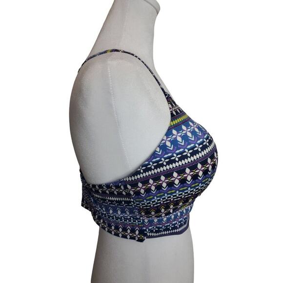 Victoria's Secret Uplift No Wire Push Up Bra Womens Size 36D Blue Geometric Wrap - Picture 3 of 6